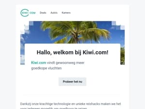 Welkom bij Kiwi.com!