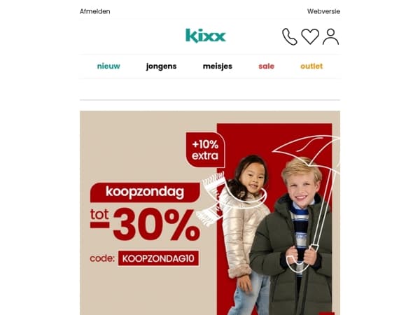 📣 Koopzondag: tot -30% +10% EXTRA korting