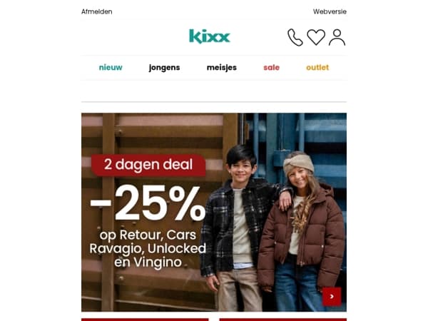 🔥 -25% op Retour, Cars, Vingino & meer