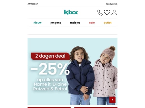 😍 -25% op Name It, Petrol, D-zine & meer