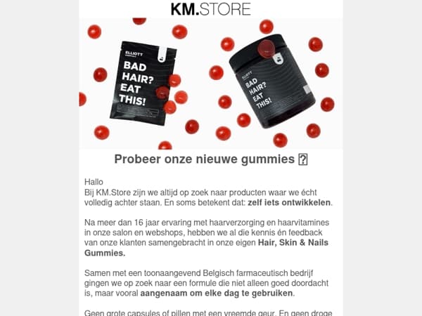 Dunner haar of broze nagels? 🍒 Test onze vitamine gratis!