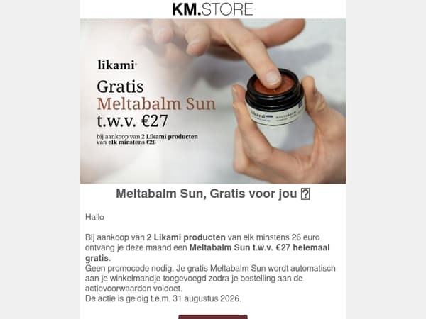 ☀️ Gratis Meltabalm Sun van Likami