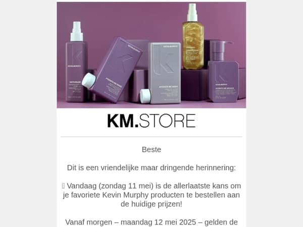 ⚠️ Herinnering: Laatste dag voor de prijzen stijgen.