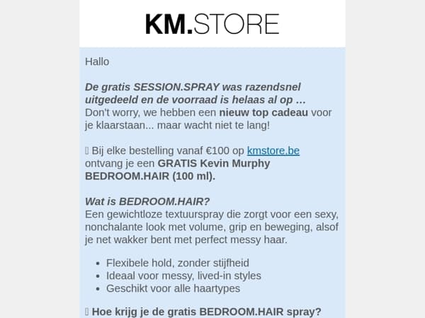 🎁 GRATIS Kevin Murphy BEDROOM.HAIR