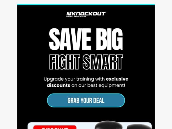 Grab your discount now 🥊