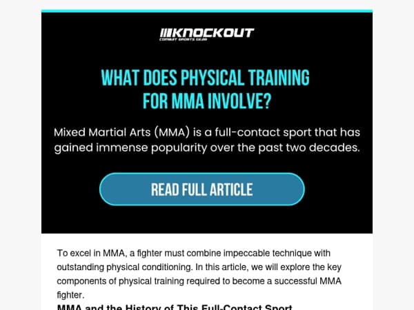 What Does Physical Training for MMA Involve?