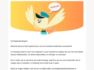 Welkom bij de Koekoek Kinderboek nieuwsbrief
