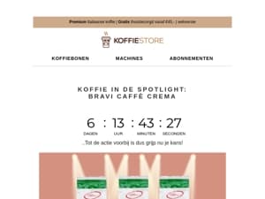 15% korting op 3kg Crema koffiepakket ☕