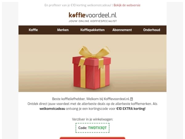 Welkom! Ontdek nu de lekkerste koffie.
