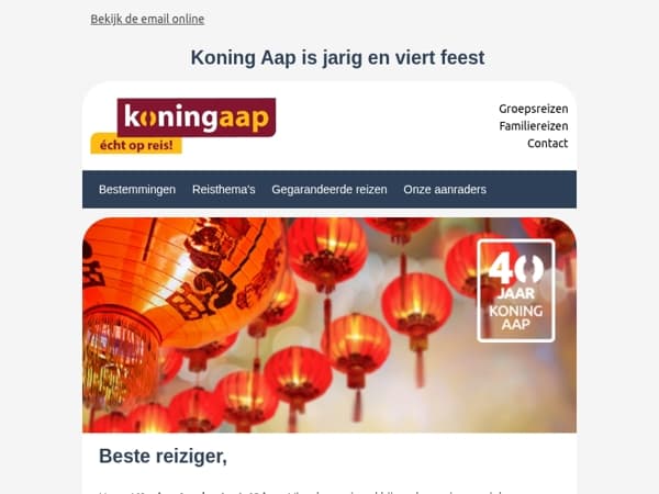 40 jaar Koning Aap – een jubileum om samen te vieren