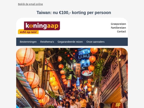 Ontdek Taiwan: waar natuur, cultuur en smaak samenkomen