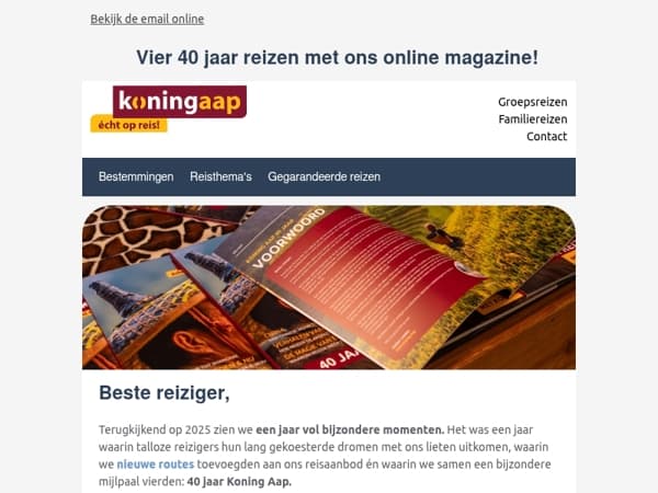 Ons jubileummagazine staat klaar om ontdekt te worden