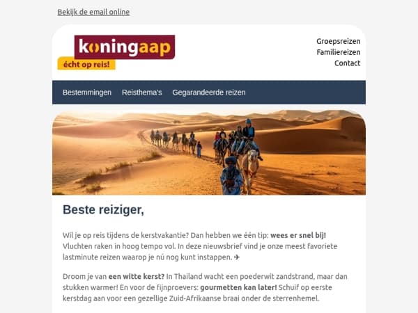 ⏰ Kerstvakantie boeken? Dit is je laatste kans!