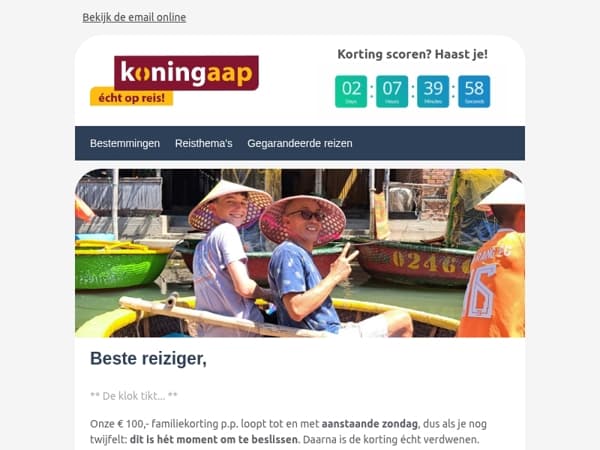 Familiekorting stopt zondag 23:59 — Haast je! + Nieuwe podcast over Colombia nu te beluisteren