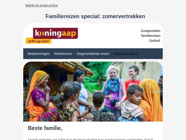 Familiereizen special: zomervertrekken
