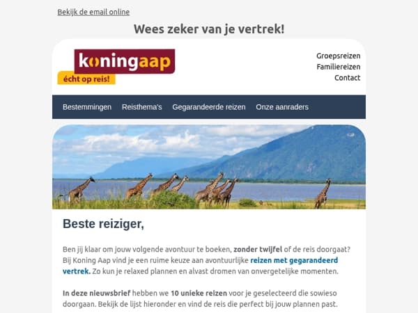 Gegarandeerd op reis