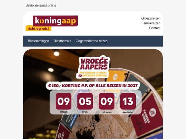 Heb jij ook zo'n zin in het Koning Aap reisevent?