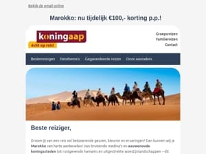 Ontdek Marokko: Bespaar € 100,- per persoon!