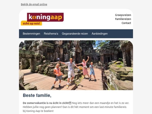 Laatste kans: boek nu jouw familiereis voor de zomervakantie!
