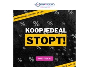 ⛔ We stoppen ermee