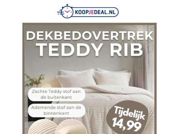 Dekbedovertrek Teddy nu 14,99