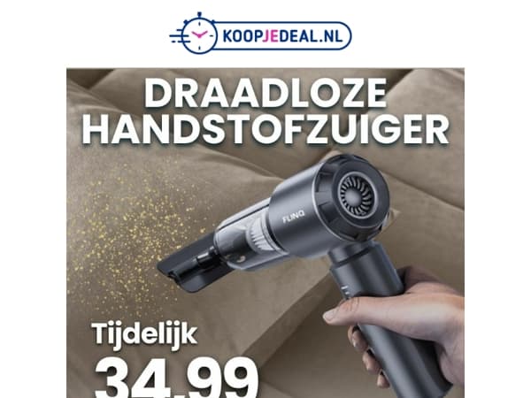 Draadloze Handstofzuiger nu 34,99 🍃​