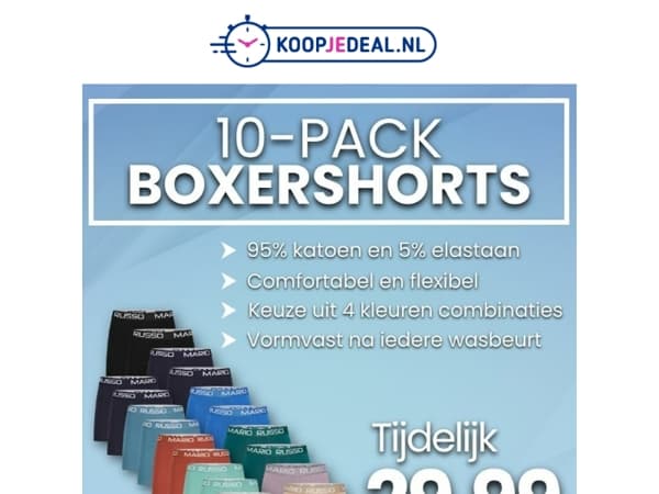10-PACK Boxershorts nu 29,99 💥