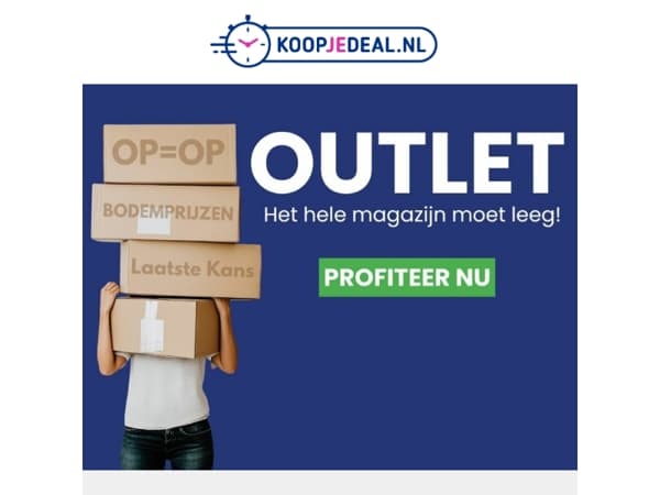 OUTLET = Gevuld 🎯 Tijd om te scoren