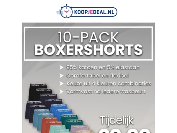 10-PACK Boxershorts nu 29,99🔥