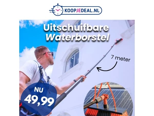 ACTIE: Uitschuifbare Waterborstel 💦