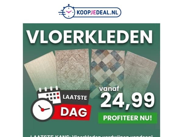 Vloerkleden Verdwijnen Vandaag!