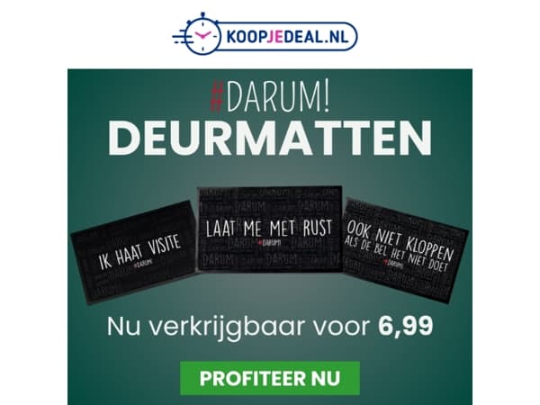 #Darum Deurmatten voor maar 6,99!