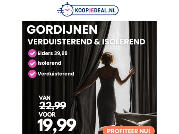 NU: Gordijnen Outlet ☀️ Mis het niet❗