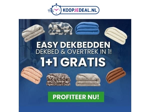 Nieuwe Easy Dekbedden 1+1 GRATIS 😱