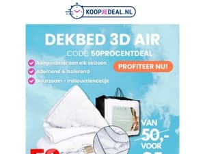 BESPAAR 50% op een nieuwe dekbed!