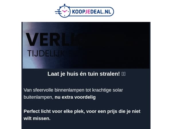 Nu alle Verlichting met Korting 💡