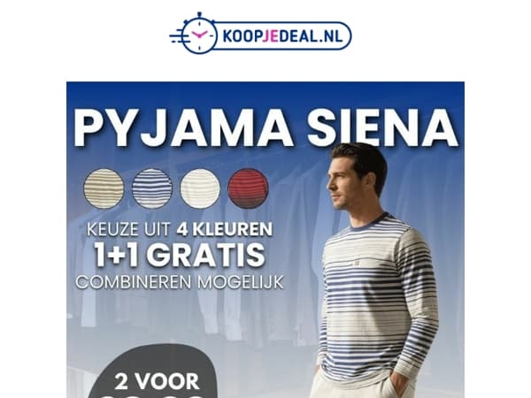 Shop nu 2 Pyjama's voor al 39,99 😴