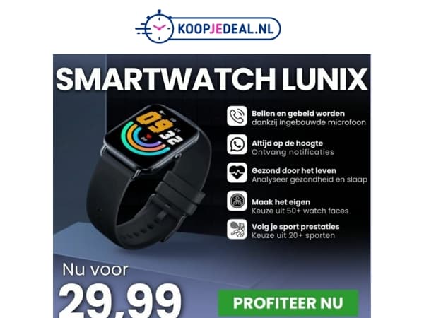 Slimme Smartwatch Tijdelijk 29,99 💥