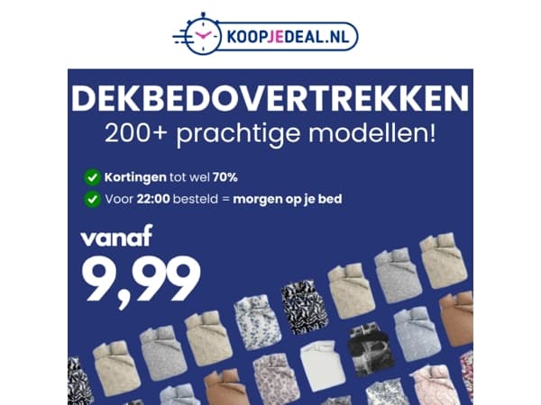 70% Korting op Dekbedovertrekken 🌙