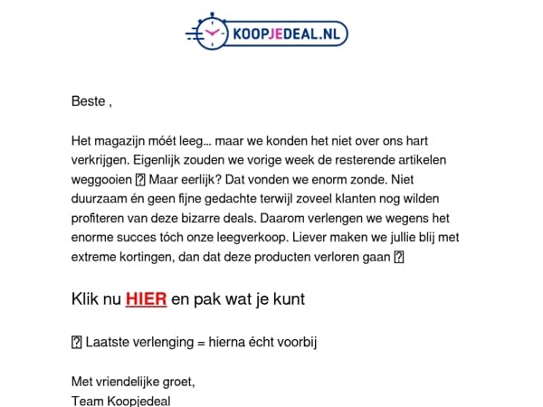 RE: We konden dit niet weggooien…