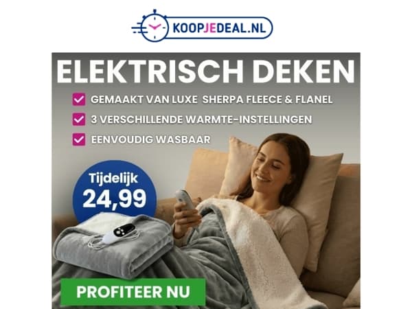 Elektrisch Warmte Deken nu 24,99 🌡️