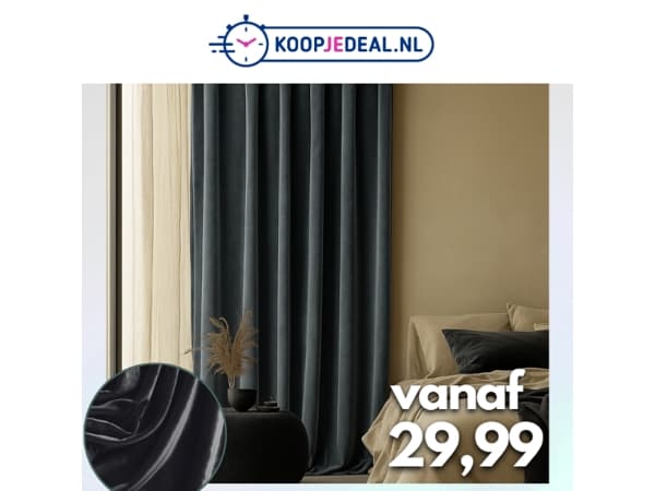 Velvet Gordijnen nu Extra Voordelig 🌟