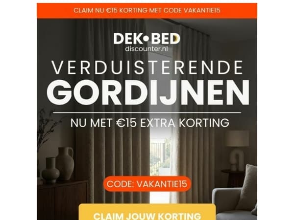 Blackout Gordijnen tijdelijk 24,99