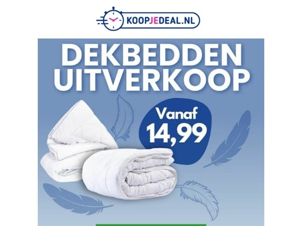 Dekbedden Uitverkoop 🛒 vanaf 14,99