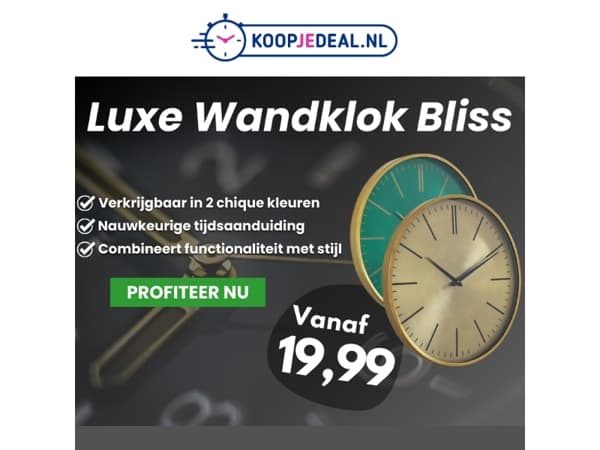 Wandklokken nu Mega Voordelig ⏰