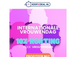 Internationale Vrouwendag KORTING!