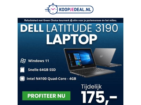 Laptop Tijdelijk 175,- 💥 -70% Korting
