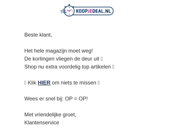 Het hele Magazijn moet Leeg 📦