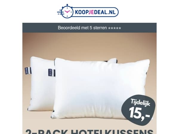 Nu 2 Luxe Hoofdkussens voor 15,- ✨