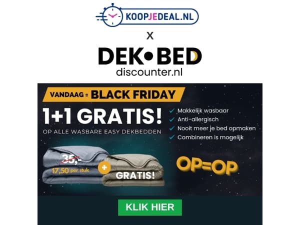 GRATIS black friday deal voor jou!⏰